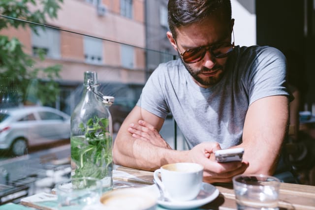 Cancer Man Ignoring Text Messages