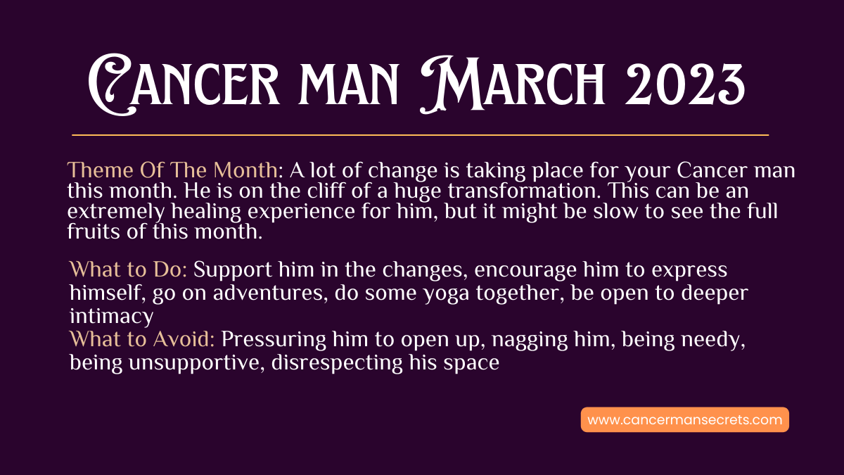 cancer man march horoscope